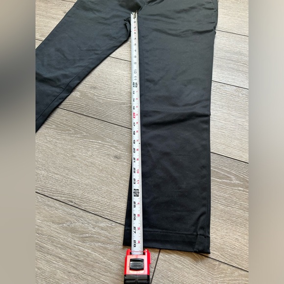 Banana Republic Pants Men 32x32 Black Fulton Chino Flat Front Classiccore Preppy - Picture 4 of 11